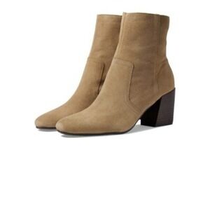 Blondo Bootie Women's 8 Sadie Waterproof Tan Cow Suede Ankle Bootie